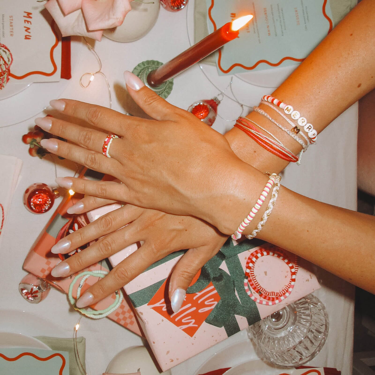 Snowfall Mini Braided Bracelet
