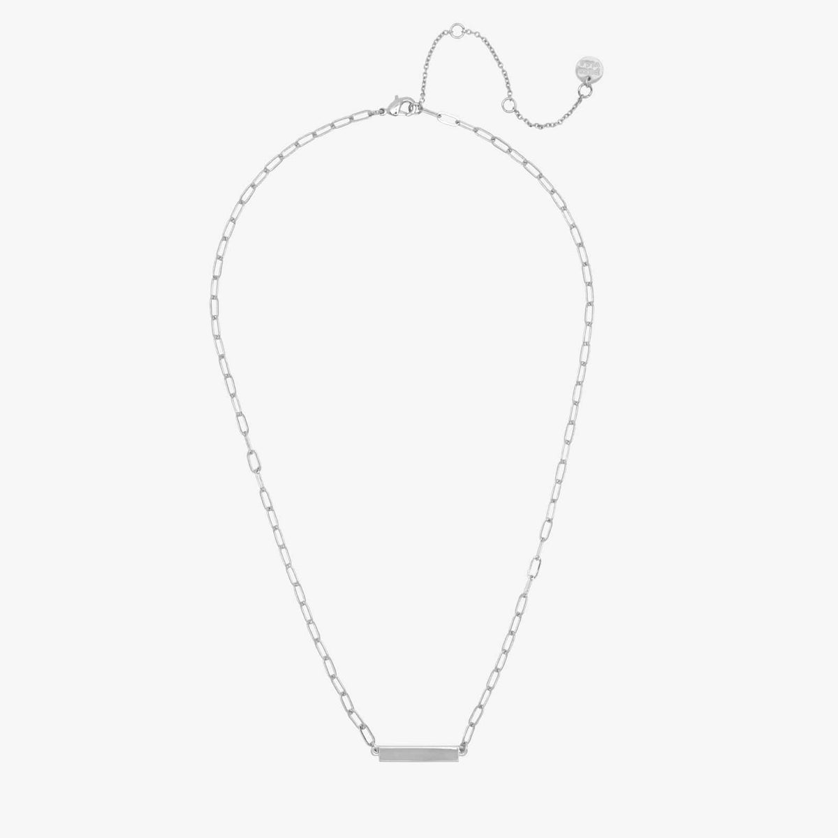 Engravable Paperclip Chain Bar Necklace