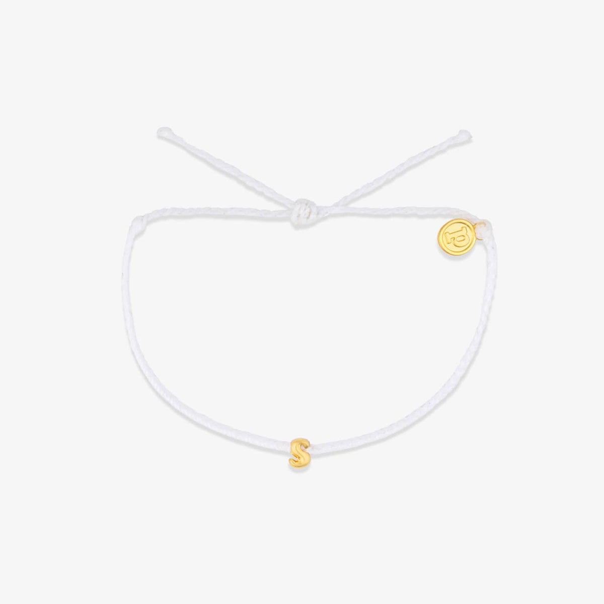Bracelet breloques bulles alphabet blanc