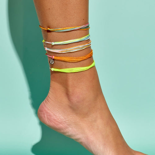 Lot de 5 bracelets de cheville d'amitié "Catch a Vibe"
