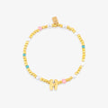 Initial Pearl & Seed Bead Stretch Bracelet